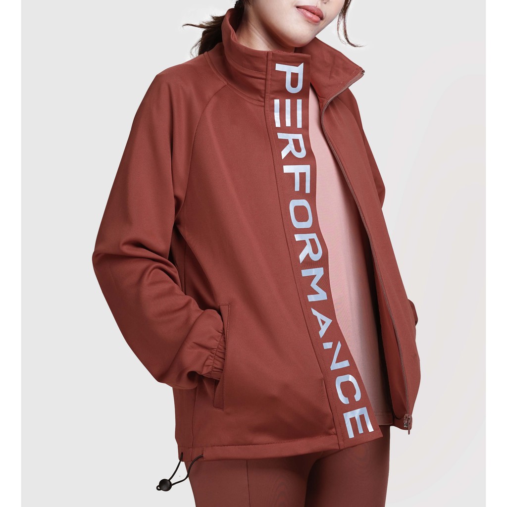 Navy & Navy Women's Performance Healthy Fabric Jacket With Logo