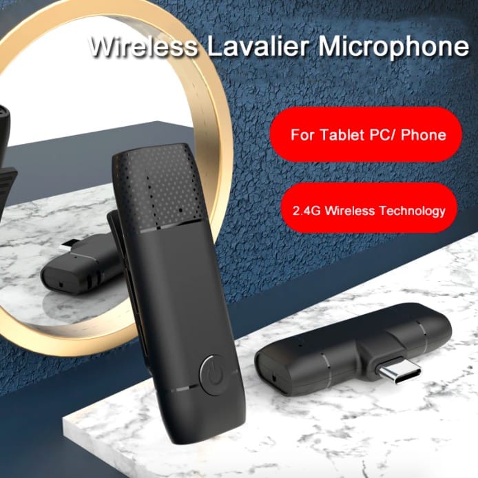 [Ready Stock] M9 2.4G Lavalier Wireless Mini Microphone (Type-C / Lightning) for Mobile / Tablets