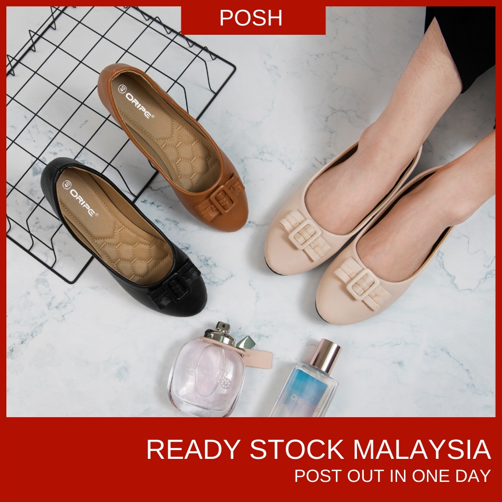 POSH Flat Shoes Women Shoes Sandal Women Sandal Perempuan Kasut Perempuan  Kasut Wanita Ladies Shoes | Shopee Malaysia