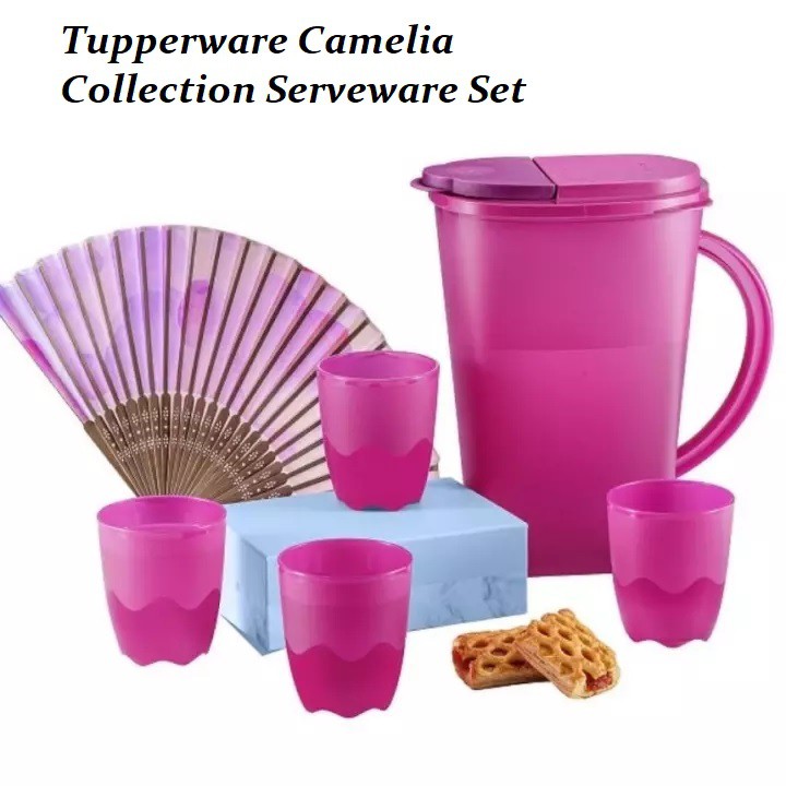 Tupperware Camellia Collection Serveware Set/ Blossom Giant Pitcher 4.2L/ Blossom Pitcher 2L/ Blossom Pitcher 1.4L/ Mug