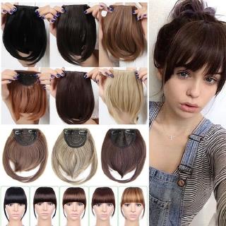 1Pc Thick Wig Bangs Clip On Neat Bang Fringes Clip In Hair Extensions As Human Hair Piece