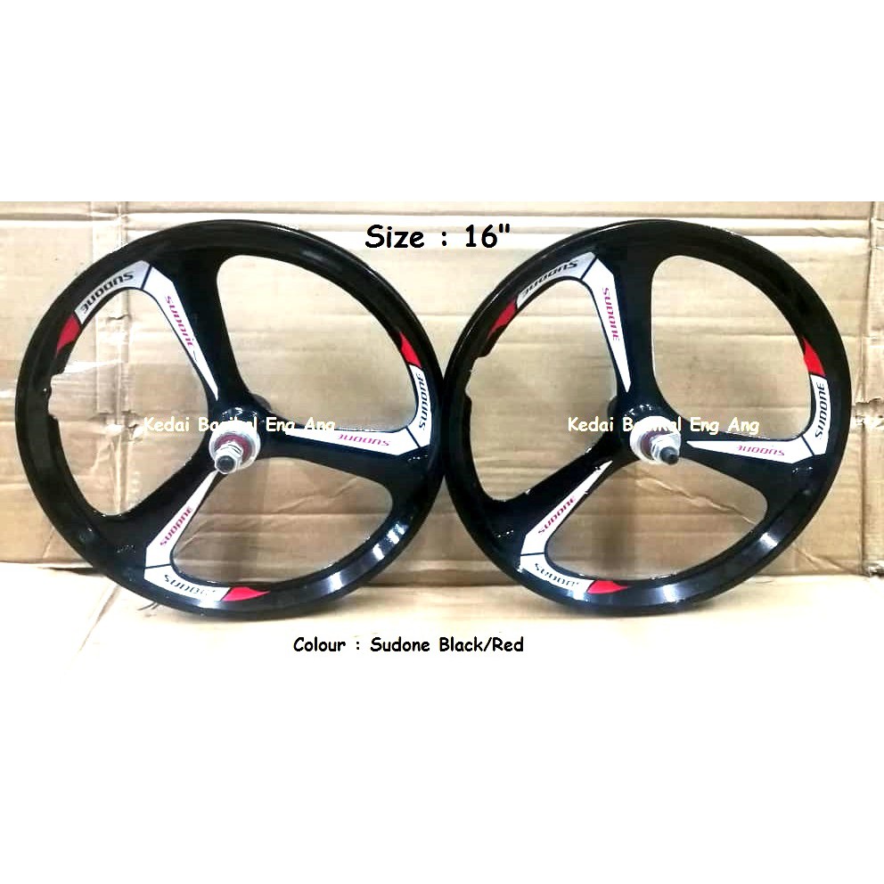 16" Sport Rim 3 batang sesuai untuk basikal lajak dan non lajak