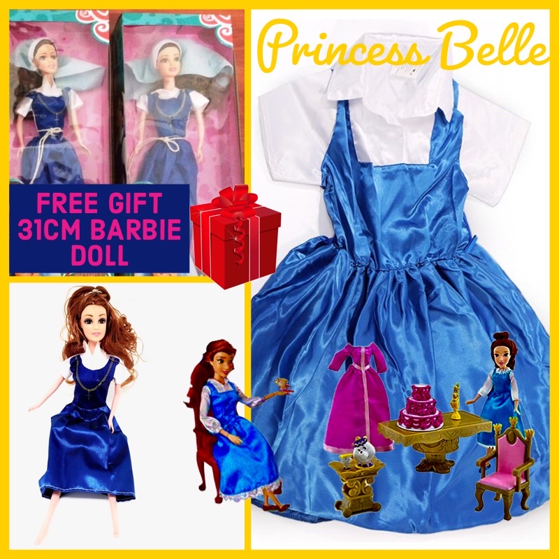 READY STOCK Disney Princess Costume Beauty And The Beast Belle Costume ...