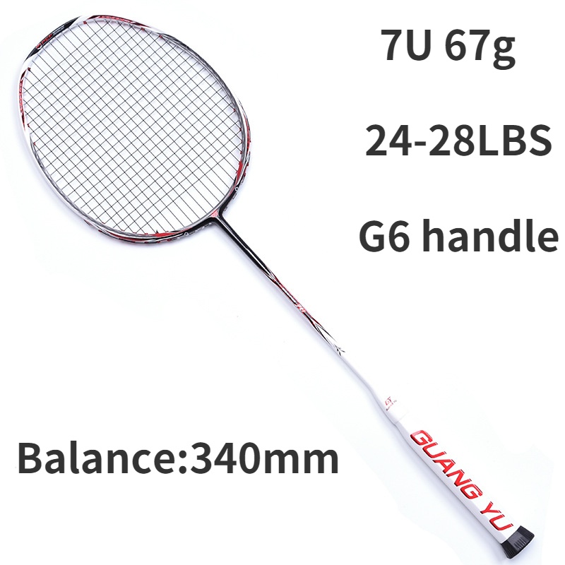 7U 67g Offensive Full Carbon Badminton Rackets 2428LBS Powerful