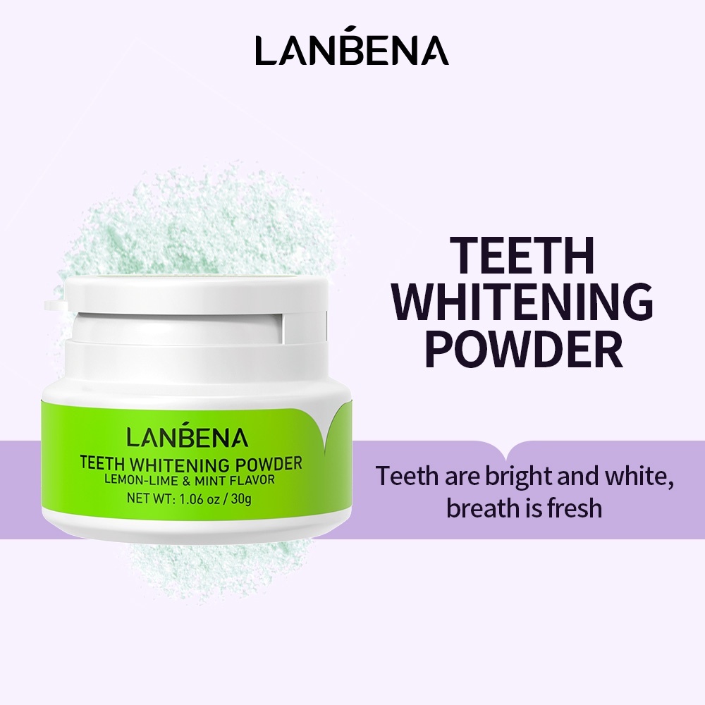 LANBENA Teeth Whitening Powder Lemon Lime Whitening Teeth Powder