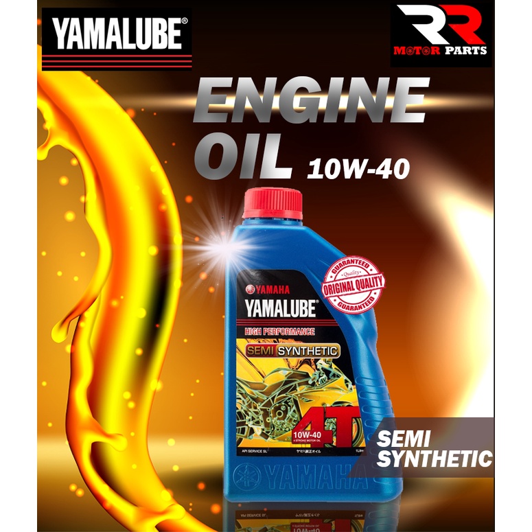 Yamalube 4T 10W40 10W40 Semi Synthetic Motor Engine Oil (1 Litre) / Minyak Hitam Motor Shopee