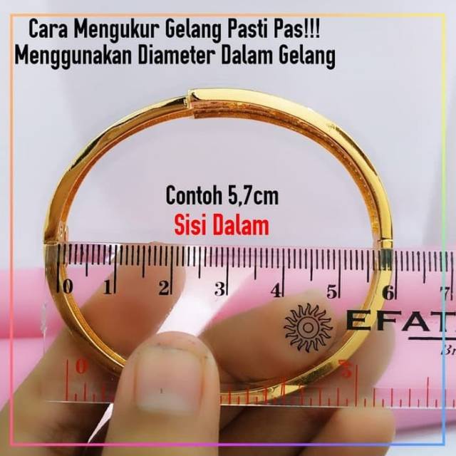 cara ukur bangle emas