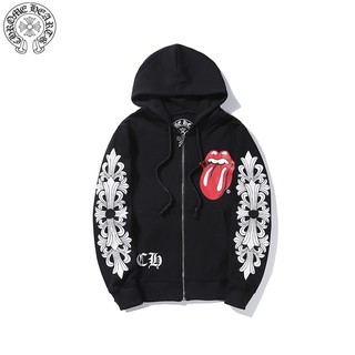 chrome hearts rolling tongue hoodie