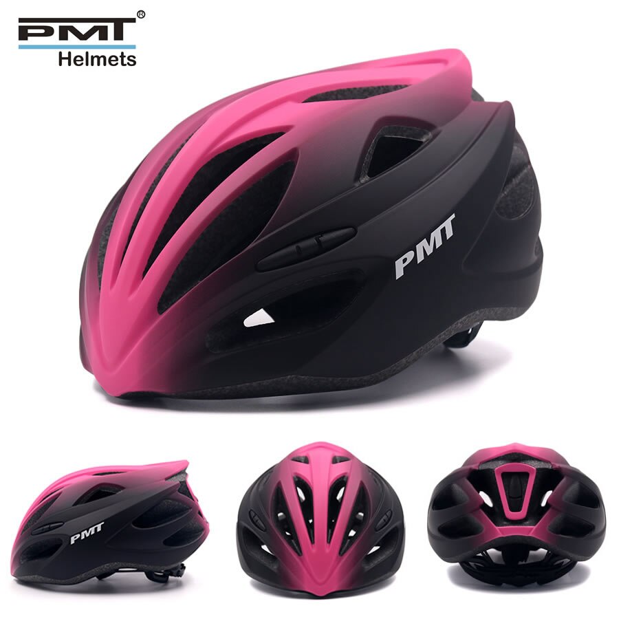 PMT New Gradient Color Bicycle Helmet Ultralight Mountain Road Helmet In-Mold Racing Cycling Sport Bicycle Safety Helmet