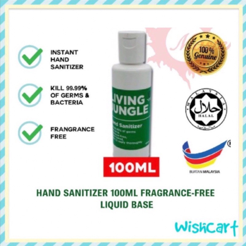 (FREE SHIPPING) x2 bottles 100ml Living Jungle Hand Sanitizer 100ml