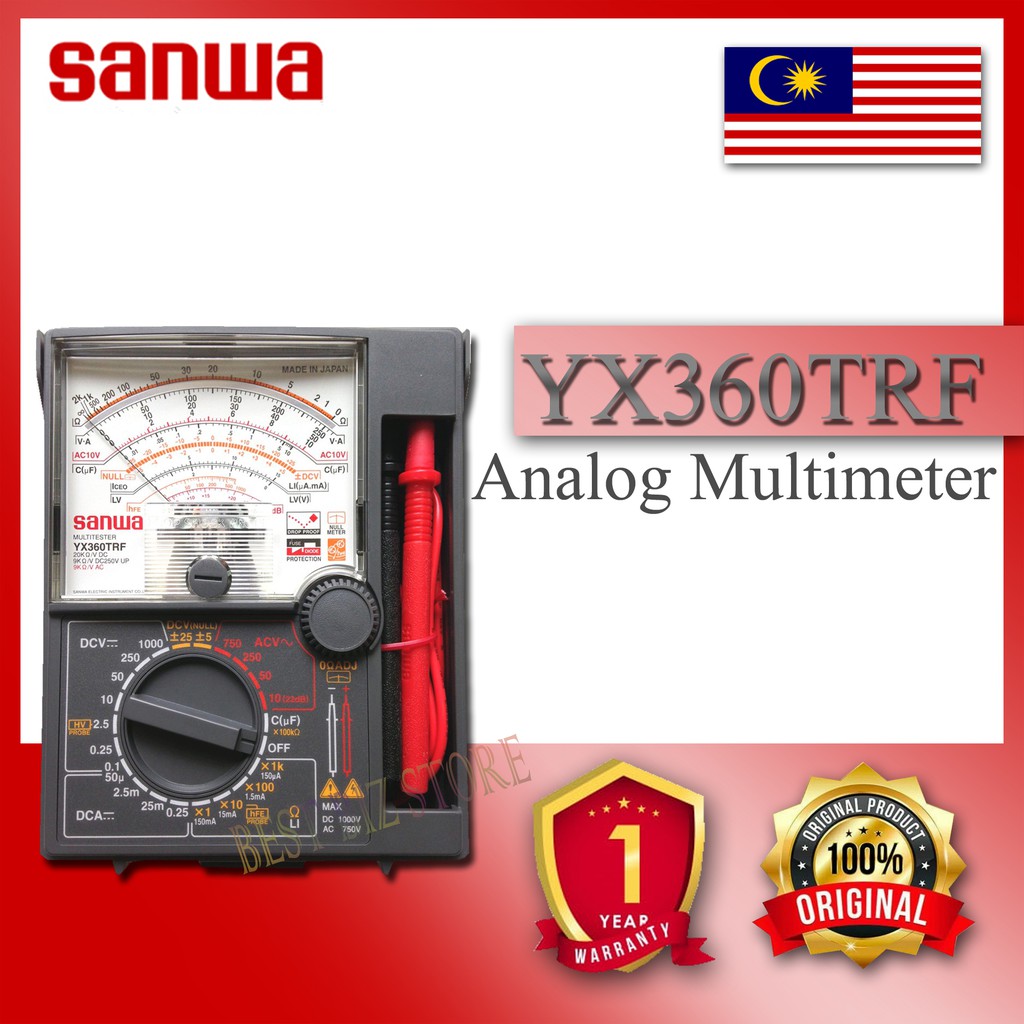 Sanwa YX360TRF Analog Multimeter AC/DC Voltmeter Shopee Malaysia
