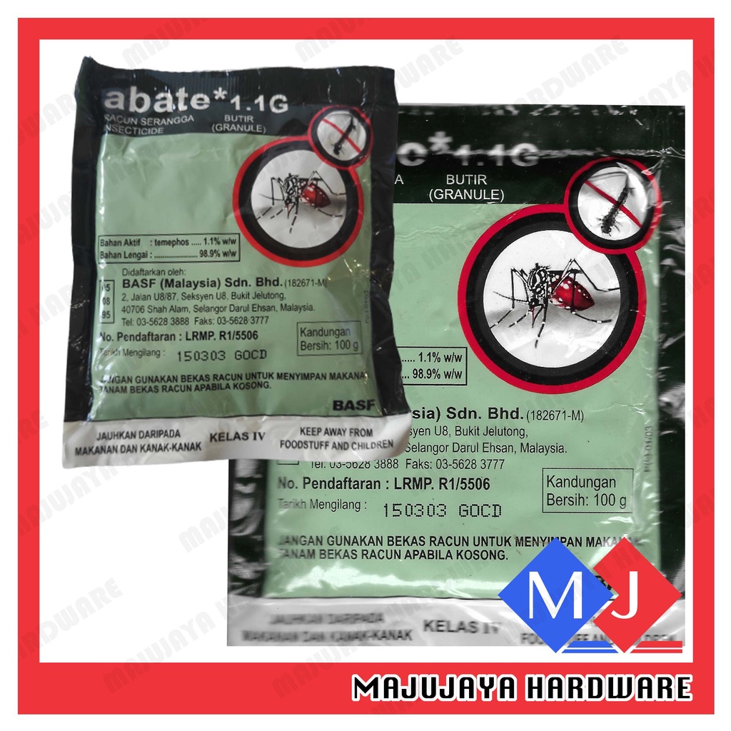 Abate 11g Ubat Jentik Jentik Menghapus Pembiakkan Nyamuk Merbahaya 100g Aedes Mosquito Larvae 0246