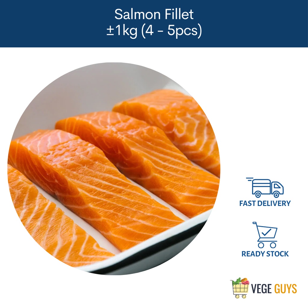 Frozen Atlantic Salmon Fillet 三文鱼片 (+/-1kg)