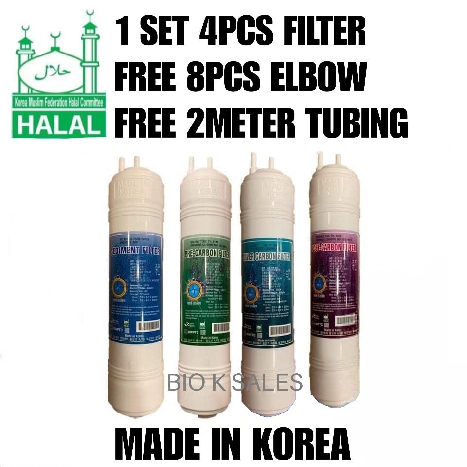 Korea Water Filter Halal U Type 10”/ 8”Sediment/PreCarbon/Silver