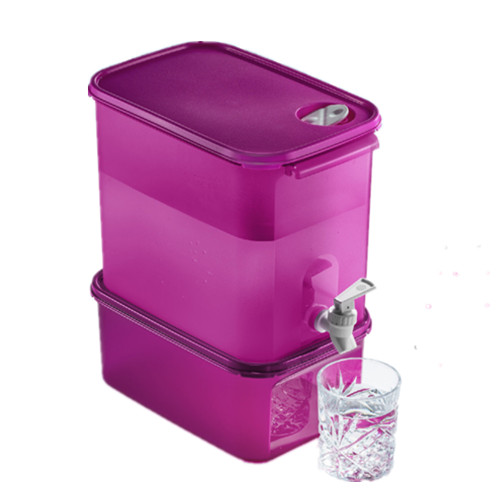 Tupperware Rectangular Water Dispenser (1) 8.7L PWP Modular Mates Rectangular II (1) 4.3L Purple