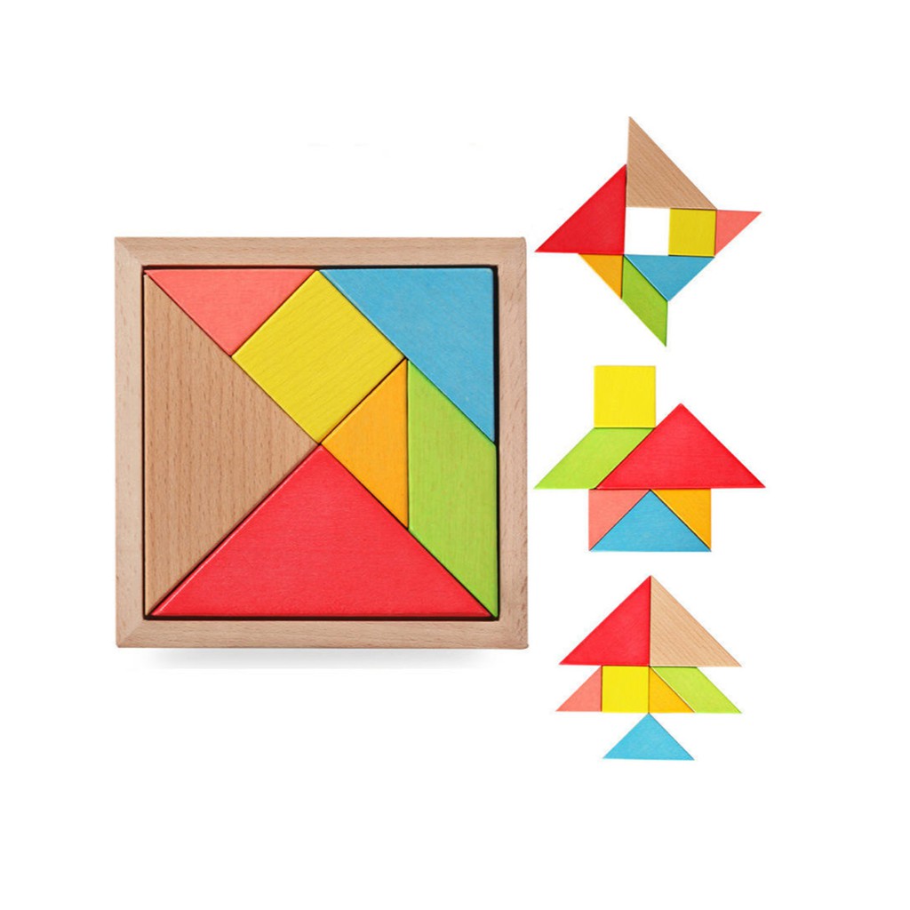 Wooden Tangram Puzzle | Educational Toys | Toddler Toys | Shopee Malaysia