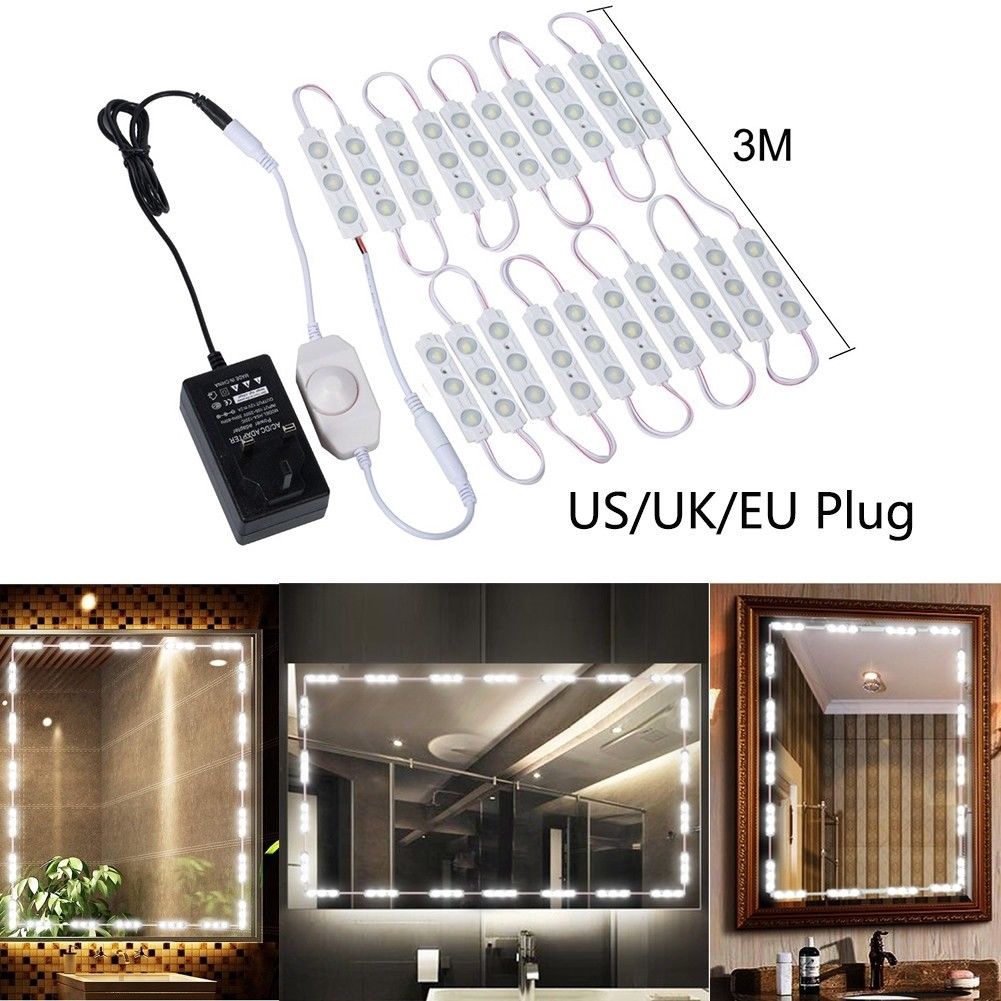 Led Vanity Lights Kit Lighting Fixture Strip Stick On Dimmable For Makeup Vanity Shopee Malaysia