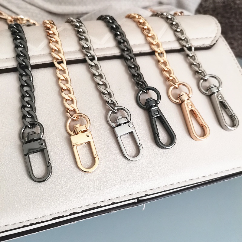 Bag Chain Accessories HighEnd Gold Silver Black Metal Strap Portable