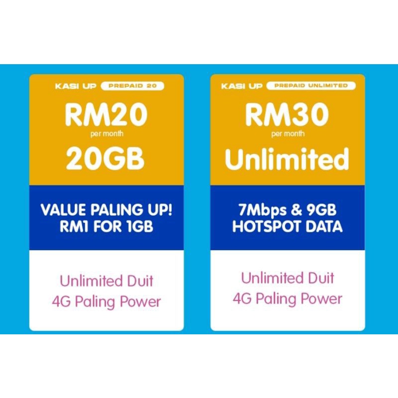 Buy Yes Sim Card Unlimited Data 7mbps Kasi Up Prepaid Seetracker Malaysia