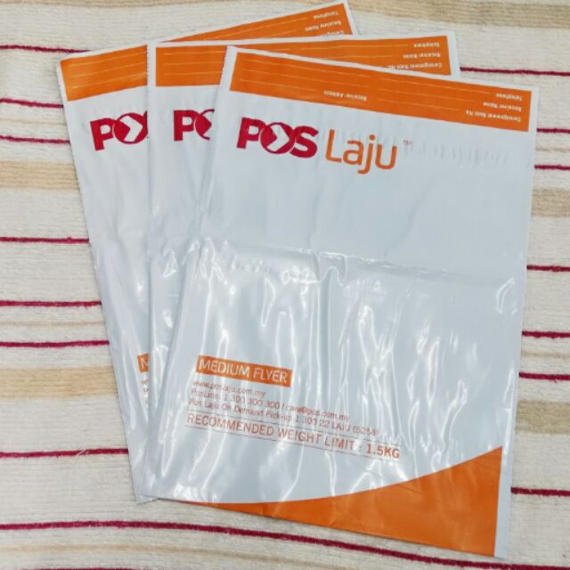 10pcs Pos Laju Flyer Courier Bag Medium Free Consignment Note Shopee Malaysia