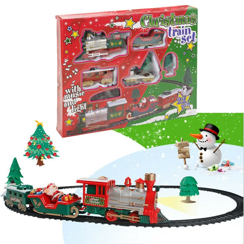 musical christmas tree train set