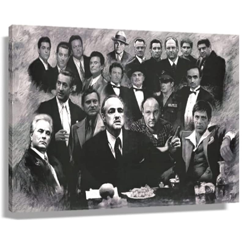 Mafia Celebrity Classic Retro Nostalgic Hot Poster Wall Art Work Office Decoration Canvas Kitchen Printing Photo Picture Bedroom Album Oil Painting Bathroom xcmUnframed