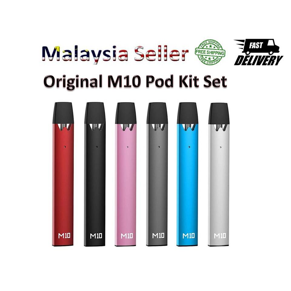 Malaysia Seller M10 Original Refillable Starter Kit 240 Mah 1 5ml Pod Vape Mini Pod Anti Leaking Shopee Malaysia