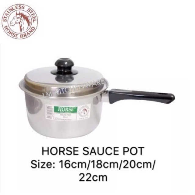 Horse Brand Stainless Steel Sauce Pot/maggi Pot/sauce Pan/cookware/