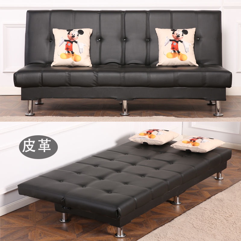 ۩❀Sofa bed dual-purpose small apartment multifunctional sofa bed single foldable sand fabric leather rental single bed
