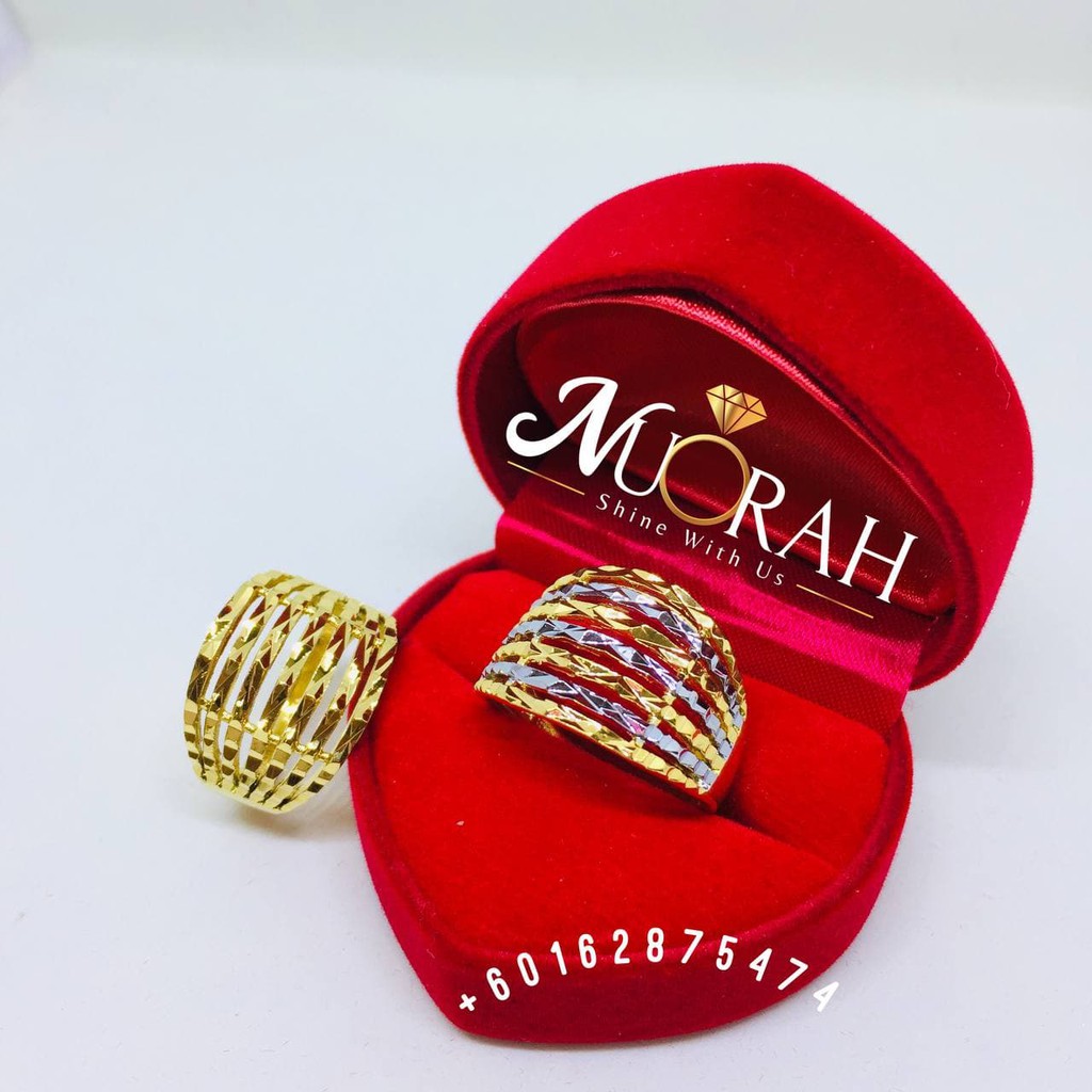 Cop 916 Cincin Klcc 7 Layer Terbaru Emas Korea Exclusive Design Mcm Emas Sebenar Shopee Malaysia