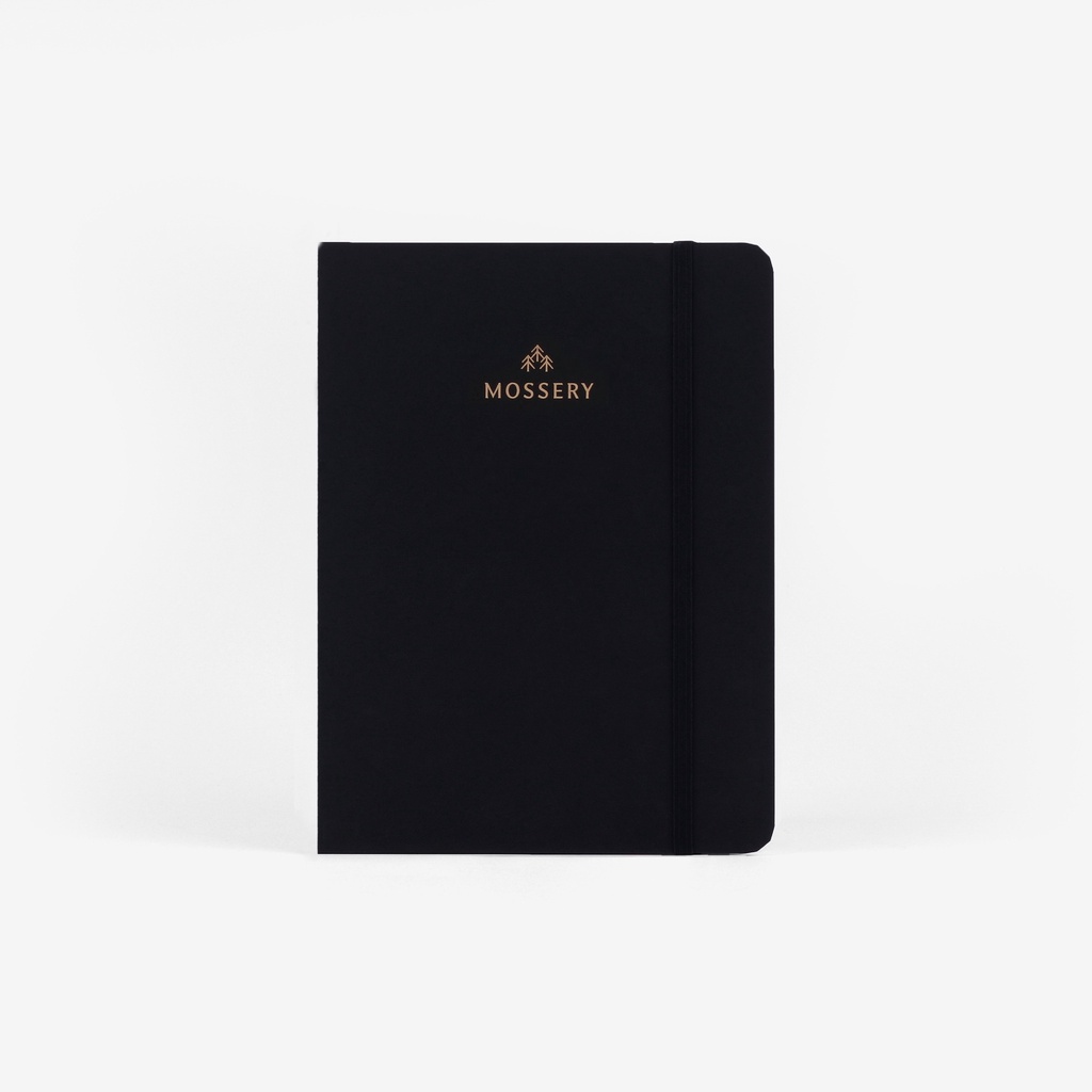 MOSSERY 2022 Hardcover Monthly Planner Plain Black Shopee Malaysia