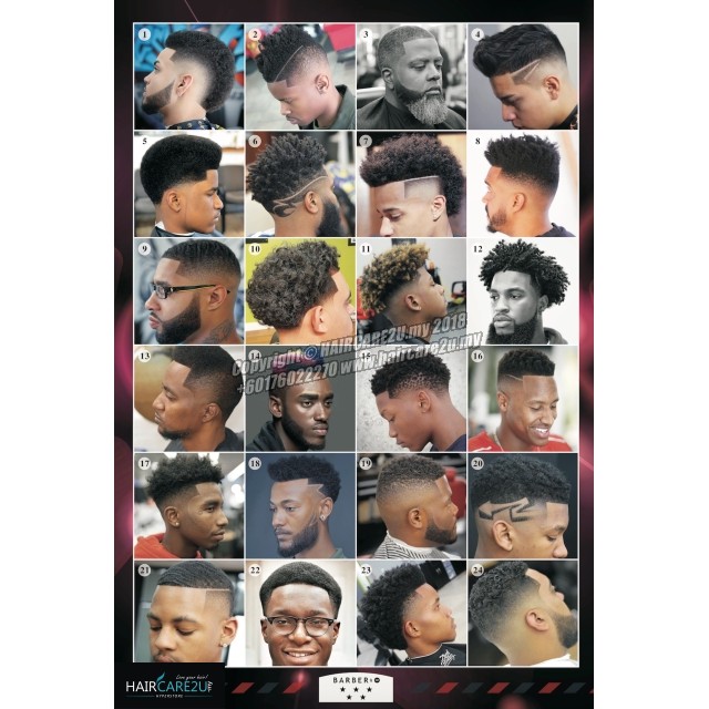 American Black Style Men Hair Barber Poster Shopee Malaysia