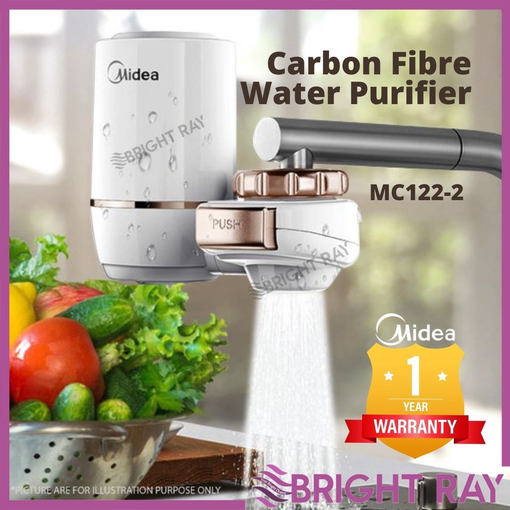 MIDEA Carbon Fiber Water Purifier 4 Level Water Filtration Kitchen Tap
