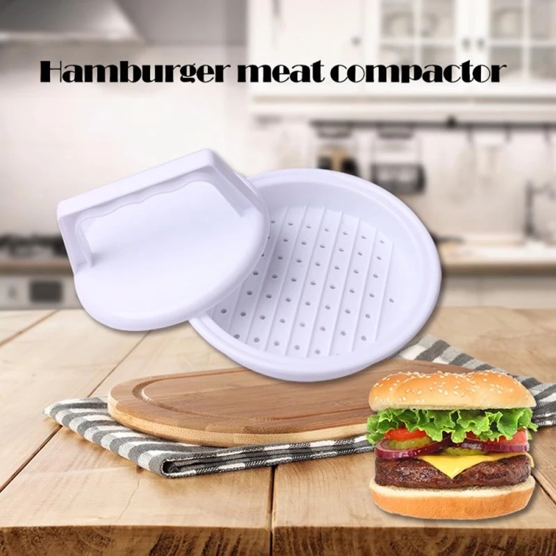 [Round Shape Hamburger Meat Compacter][ Food-Grade Plastic Hamburger Press Meat Patty Maker ][Grill Burger Patty Mould Press Mold Tools]