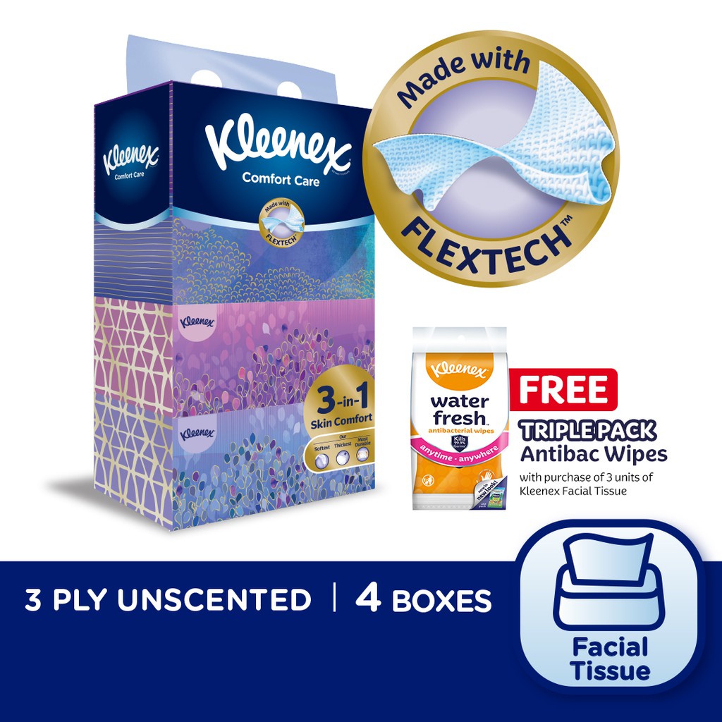 Kleenex Facial Tissue Box Comfort Care/ Disney - 3 PLY (100 sheets x 4 ...