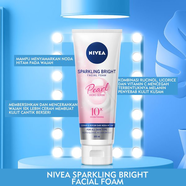 Nivea Sparkling White Facial Whitening Foam 100ml | Shopee Malaysia