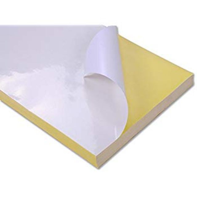 100pc a4 size sticker paper adhesive glossy matte brown kraft