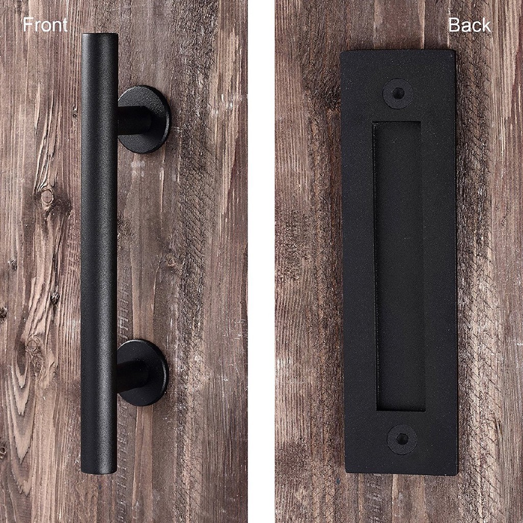 Secret Garden 12 Black Rustic Barn Door Handle For Wood Door Panel