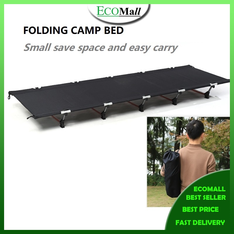 Camping Cot Folding Camp Bed Ultralight 2.2kg Folding Bed Outdoor Sleeping Bed Tent Mat
