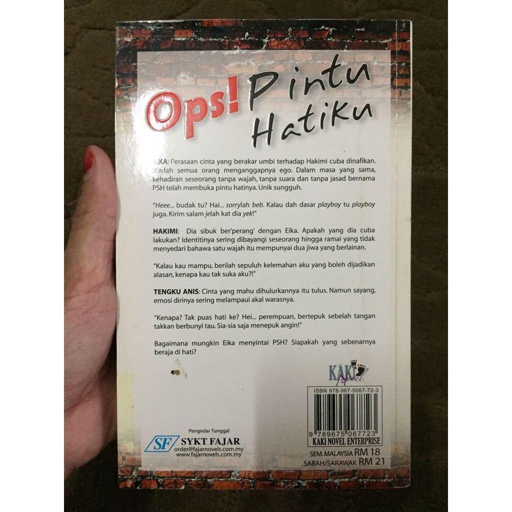 Preloved Novel Ops Pintu Hatiku Shopee Malaysia