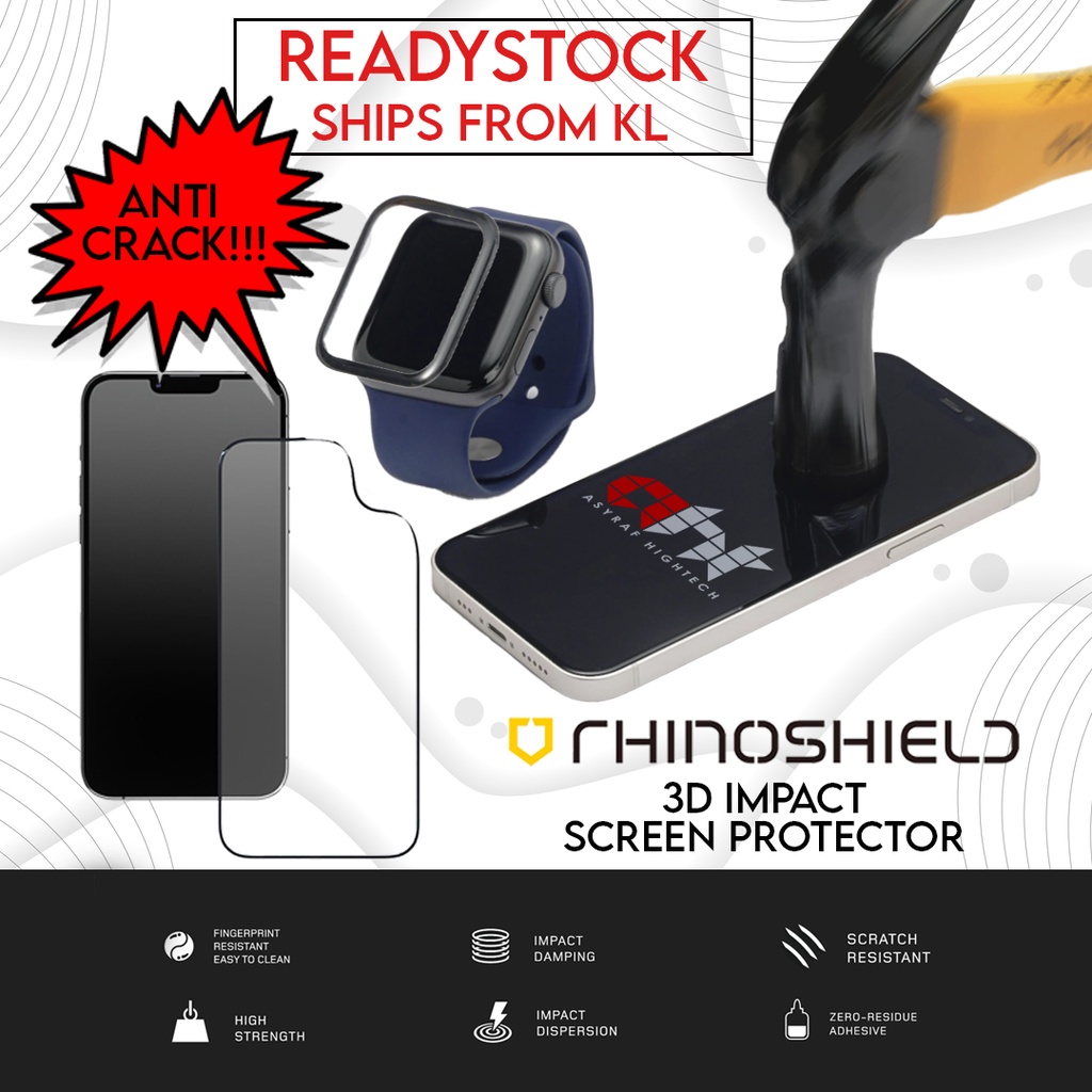 RhinoShield Screen Protector for iP & Watch 3D IMPACT SCREEN PROTECTOR Film  [ORIGINAL] | Shopee Malaysia