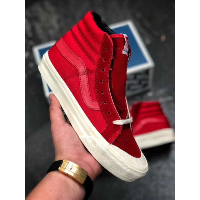 vans red casual shoes