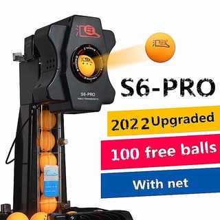 S6-PRO Automatic Ping-pong Ball Machine Table Tennis Robot Practice Recycle Net 