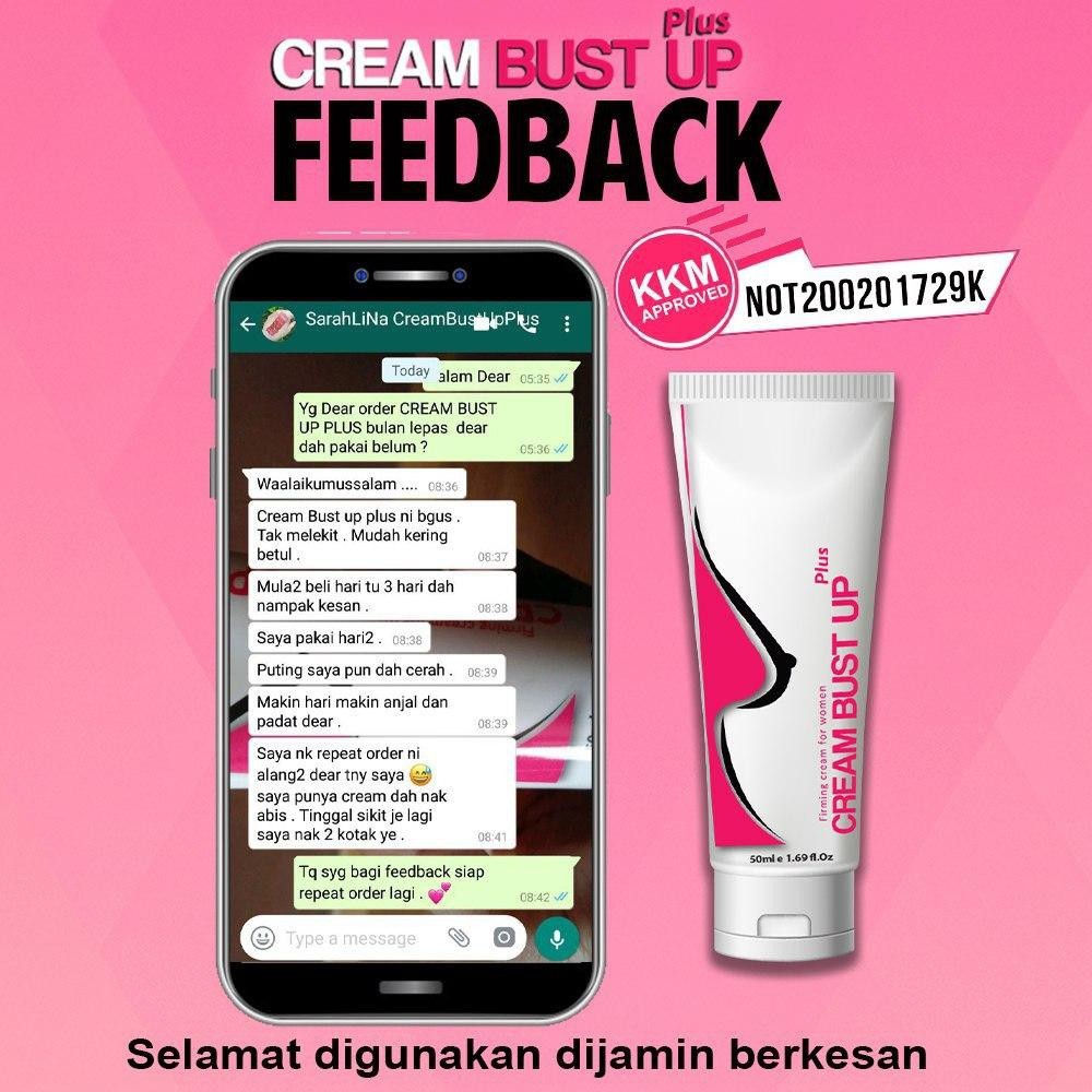 Cream Bust Up Cream Plus Besarkan Payudara Lulus Kkm Shopee Malaysia