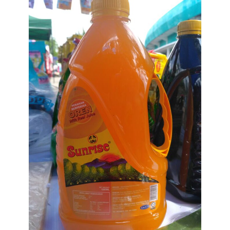 Sunrise Malaysia Syrup 1.5 Liter Oren Flavor Shopee Malaysia