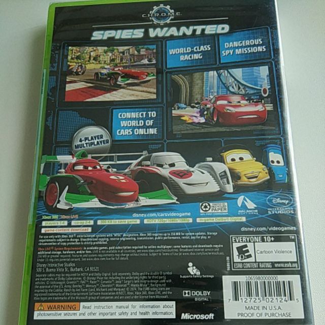 cars 2 video game xbox one