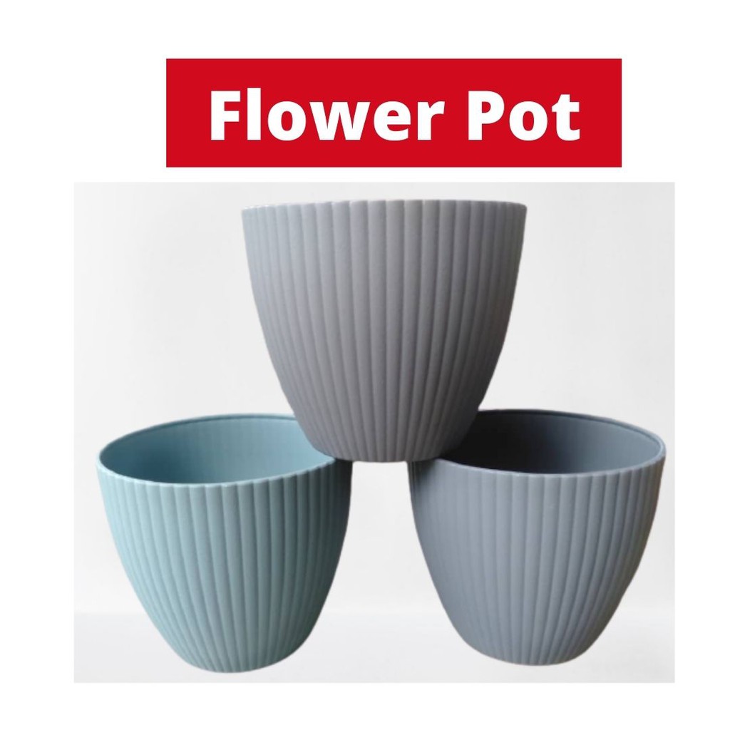 Flower Pot Shell Pasu Bunga Plastik  Hiasan Berkualiti 