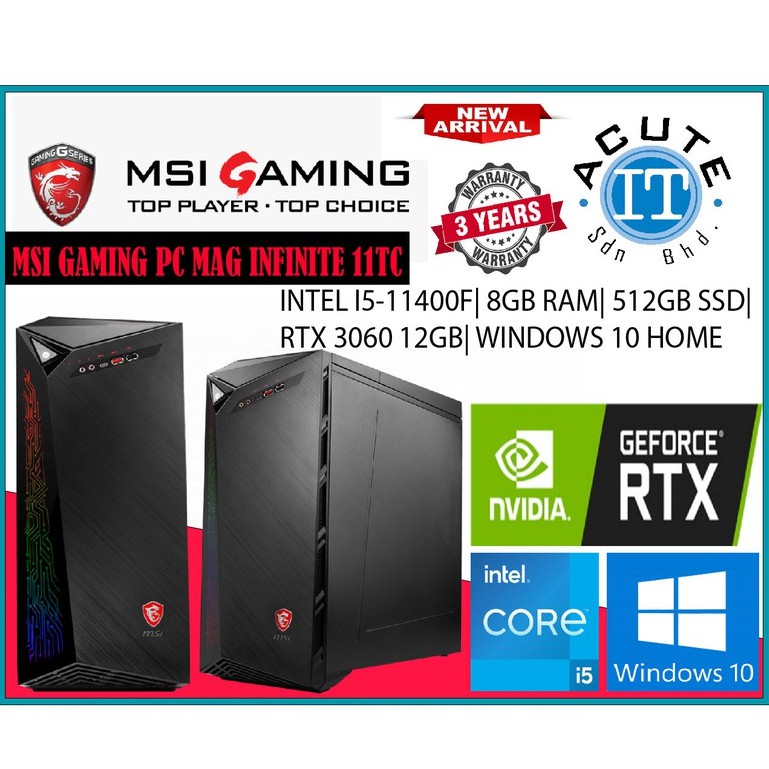 Msi Mag Infinite 11th Gaming Pc Shopee Malaysia