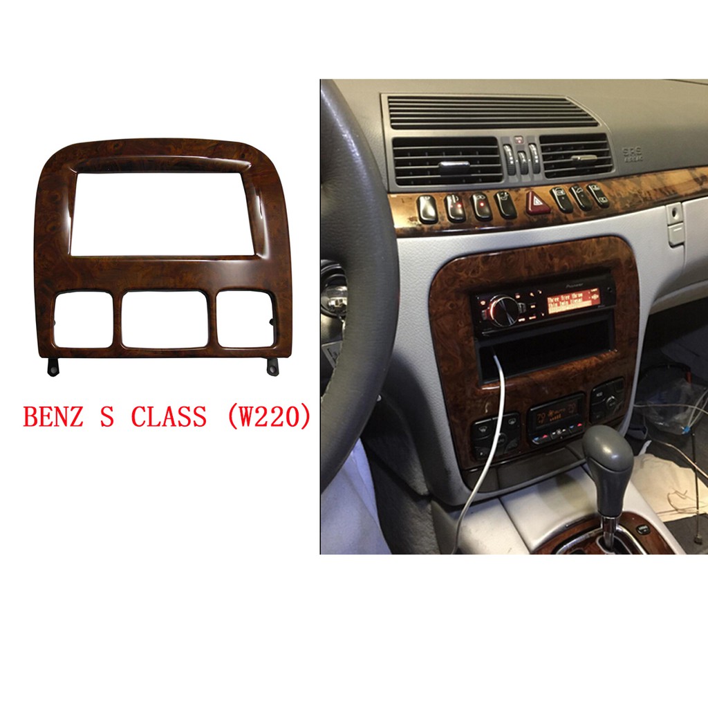 2 Din Radio Fascia for Mercedes Benz S Class W220 Trim Installation Dash Kit