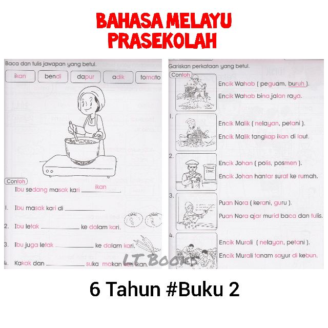 Fargoes Buku Latihan Prasekolah Bahasa Melayu English Matematik Sains Awal Shopee Malaysia